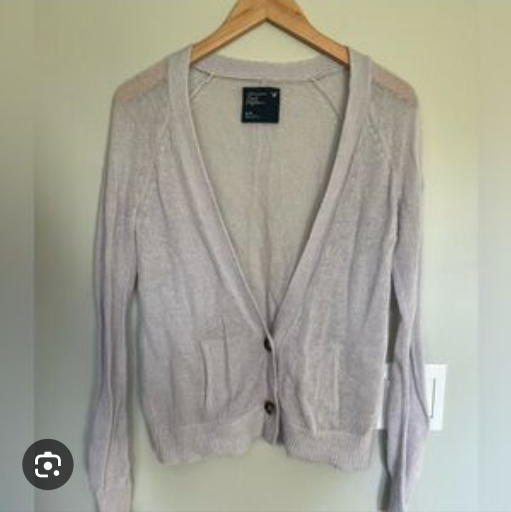 Women's American Eagle Light Lavendar Cardigan Sweater